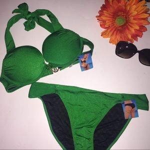 🆕Very Sexy Green Halter Top Bikini